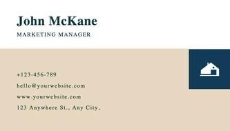 Business Card Template with House Outline 的图像结果