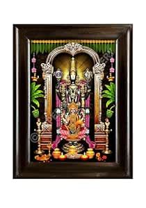 EMPEROR ART GALLERY®,Venkateswara Swamy with Lakshmi Religious Canvas ...