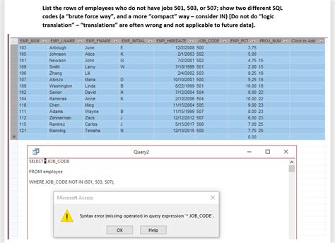 Image result for Microsoft Access SQL Query