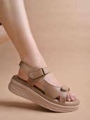 Buy Shoetopia Comfortable Tan Doctor Sole Sandals for Women (EURO 36 ...