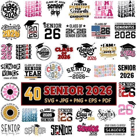 Buy Senior 2026 SVG Bundle, Class of 2026 SVG, High School SVG, Senior ...