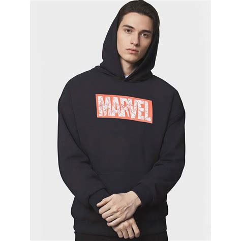 Buy Styli Men Marvel Character Print Oversized Hoodie Online