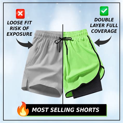 UrbanFlex™ - 2-in-1 Double Layer Shorts With Inner Pocket 🏃‍♂️ (Buy 1 ...