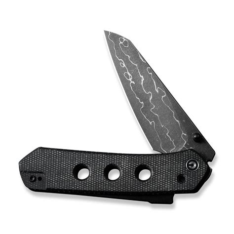 CIVIVI Vision FG Thumb Stud & Superlock Knife Micarta Handle Damascus