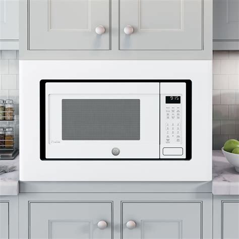 GE Optional 27 in. Built-In Trim Kit for Microwaves (Counter Top) - White, Microwave Accessories ...