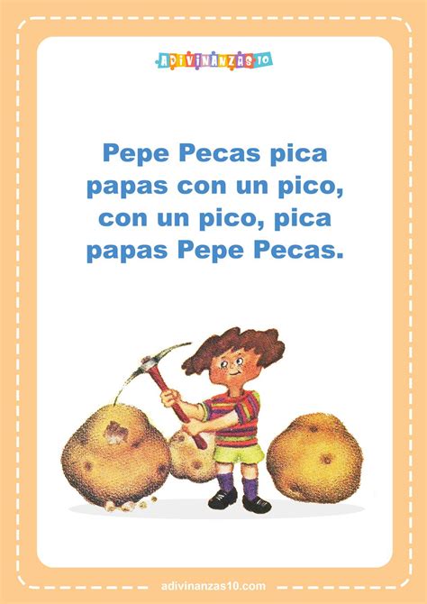 50+ TRABALENGUAS POPULARES # Más famosos en Español | Trabalenguas para ...