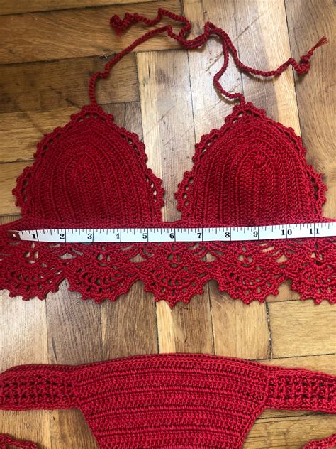 Crochet Bikini Set, Sexy Swimwear Set, Knitted Swimsuit, Brazilian ...