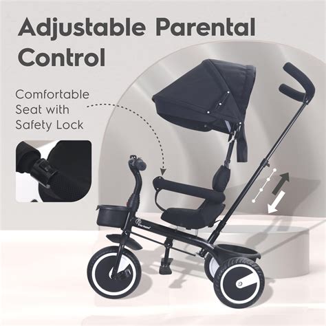 R for Rabbit Tiny Toes T30 Ace - Black - Tricycle