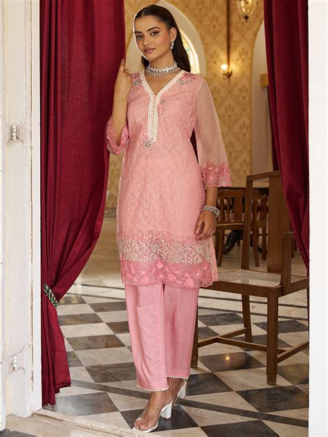 Pink Floral Knit Co-ord Set For Women – Heeposh