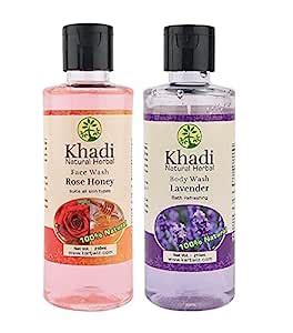 Kartwiz Herbal Lavender Ylang Ylang Body Wash with Rose Honey Face Wash ...