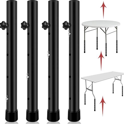 Amazon.com: Laowu 8 Pack Folding Table Risers, 4 Levels Adjustable ...