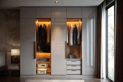 Modern 3-Door Swing Wardrobe Design with Integrated Lighting Drawer and ...