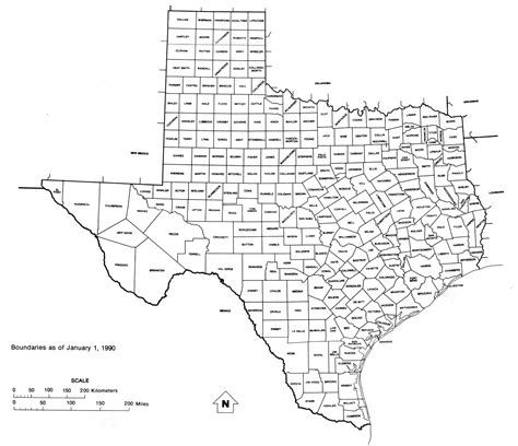 Free Printable Texas County Map