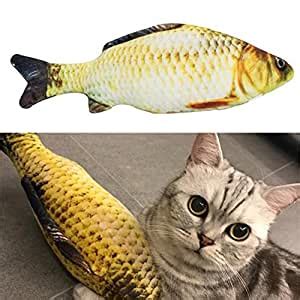 Childplaymate Pet Cat Kitten Chewing Cat Toys Stuffed Fish Mint Pet ...