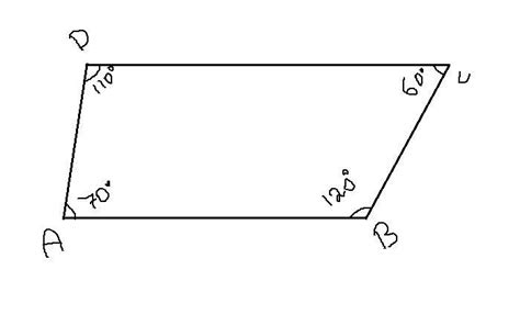 Draw a four sided figure which has two acute angles.Write measurements ...