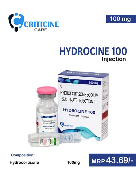 Hydrocortisone Sodium Succinate Injection IP 100MG Manufacturer | Supplier And PCD Franchise