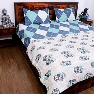 Buy JAZKAA Double Bed Jaipuri Quilt | 400 Thread Count Pure Cotton ...