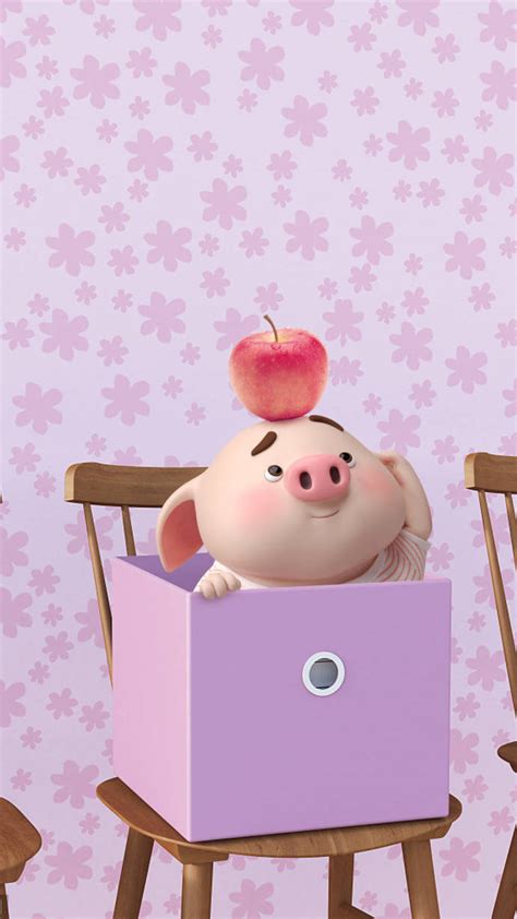 可爱卡通小猪手机壁纸 2019猪年壁纸情话猪小屁|情话|壁纸|卡通_新浪网