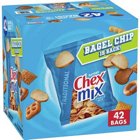 Chex Mix Snack Mix, Traditional Savory, Pretzels, Rye Breadsticks, 1.75 ...
