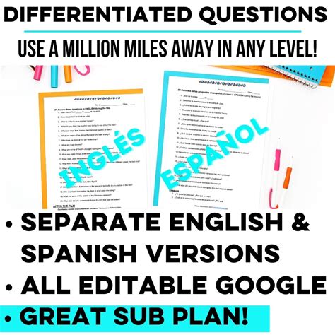 A Million Miles Away Movie Questions Worksheet Spanish - Mis Clases Locas
