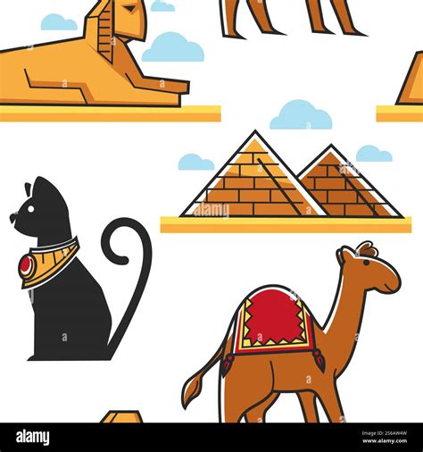 Egypt Sphinx and Pyramids cat and camel Egyptian architecture and ...