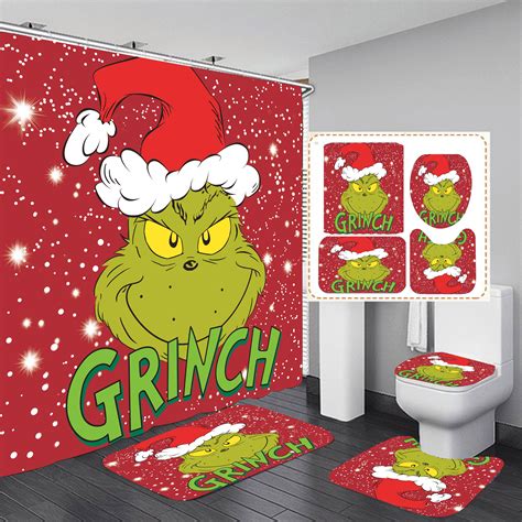 Christmas Shower Curtain Grinch at Jackson Mcpherson blog