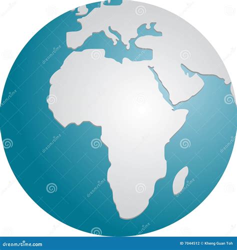 Globe Africa stock vector. Illustration of abstract, round - 7044512