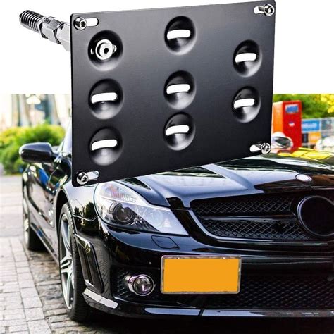 Buy AXECO Tow Hook License Plate Mounting Bracket Holder Compatible ...
