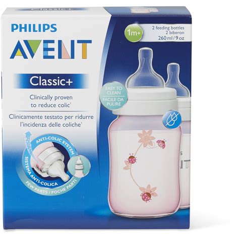 Philips Avent Classic 260mL Feeding Bottle 2 Pack - Pink | BIG W