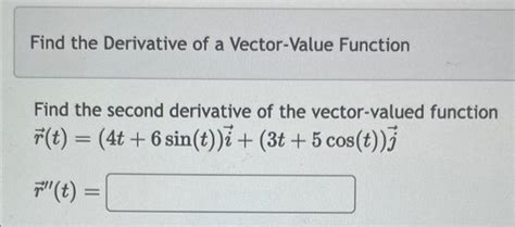 Derivative of Vector Valued Function 的图像结果