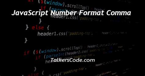 Image result for JavaScript Format Number with Com Mas