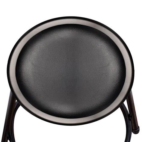 Buy OEF Furnishings (2 Pack) Height Adjustable Black Vinyl Padded Stool ...