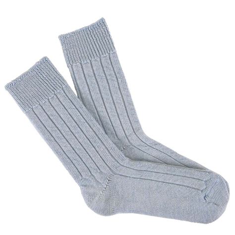 Fern Alpaca Lounge Socks Blue I T-Lab