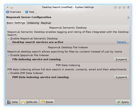 Desktop Search Configuration