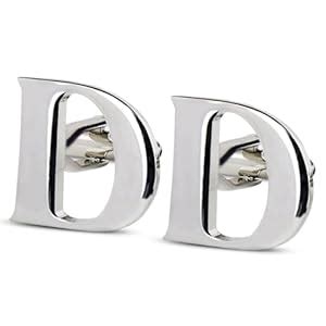 Buy Peluche Silver Coloured Alphabet Cufflink (Letter D) at Amazon.in