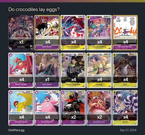 Do crocodiles lay eggs? One Piece Card Game Deck | One Piece Card Game
