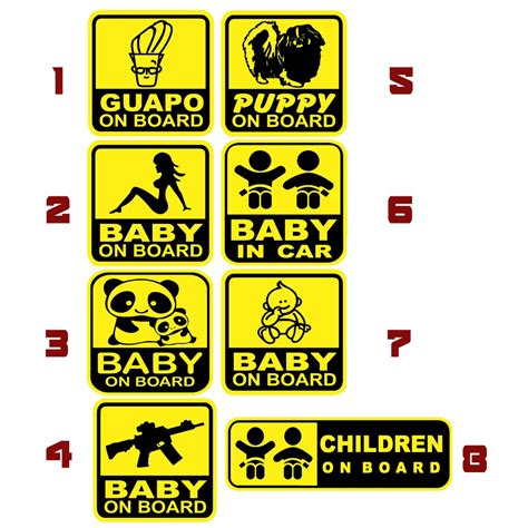 Baby On Board Stickers Car sticker Puppy On Board 3.5 x 3.5 inch ...
