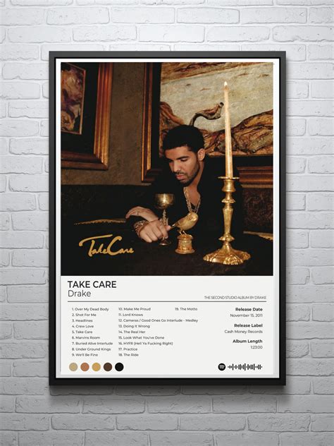 Drake - Take Care Custom Album Cover Poster (digital Download) - Etsy