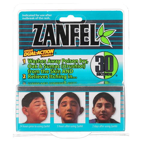 ZANFEL - Clinically Proven Poison Ivy, Oak & Sumac Wash, Urushiol Toxin ...