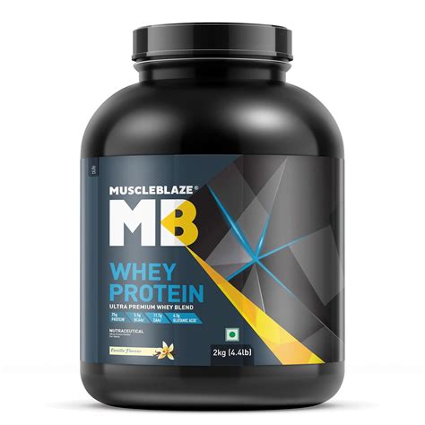 MuscleBlaze 100% Whey Protein, Ultra Premium Blend with Concentrate ...