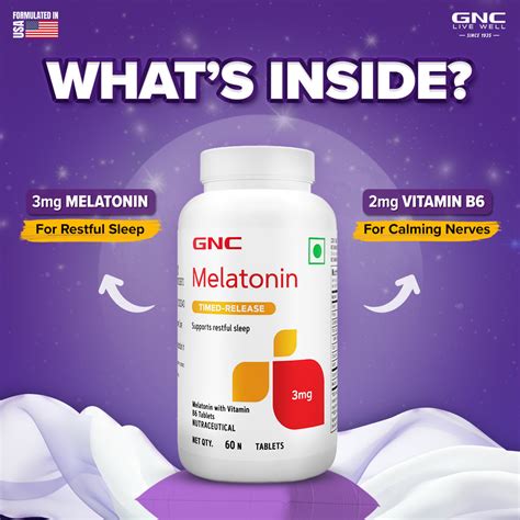 Buy GNC Melatonin 3 mg - Tablets Online | GNC® India