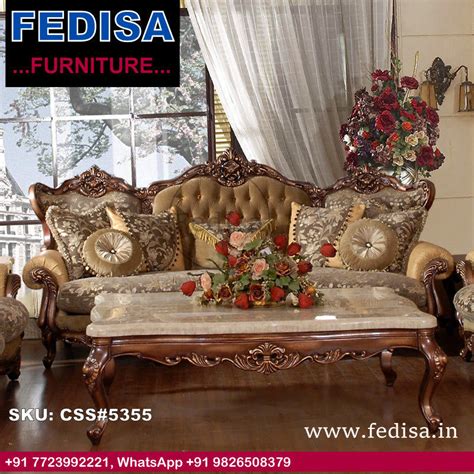 Classic Sofa Set L Shaped Sectional Sofa Brown Leather Living Room Set ...