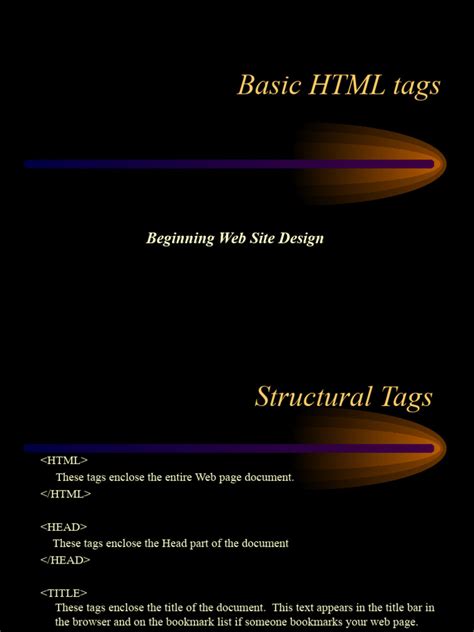 Image result for Standard HTML Tags
