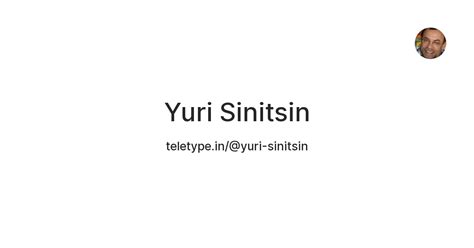 Yuri Sinitsin — Teletype