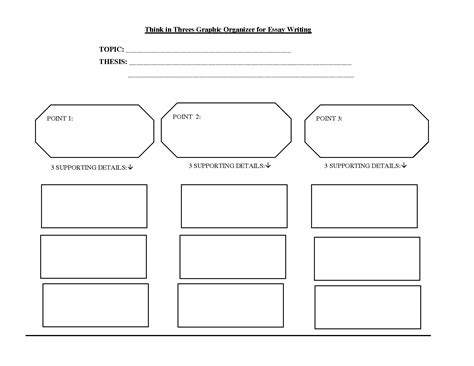 Think in Threes Graphic Organizer for Essay Writing TOPIC ... | Writing ...