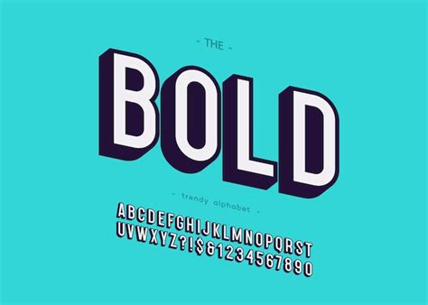 Vector bold font trendy 3d typography sans serif for promotion party ...