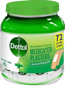 Dettol Medicated Plaster for Antiseptic and First Aid, Waterproof - Jar ...