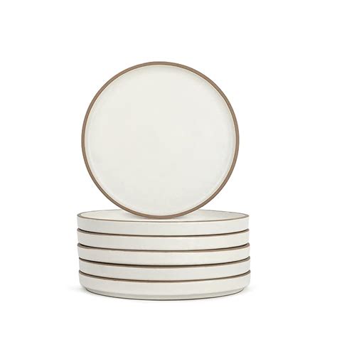 Buy Shay Quarter Plates Set of 6, White Artisnal Series | Matte Finish ...