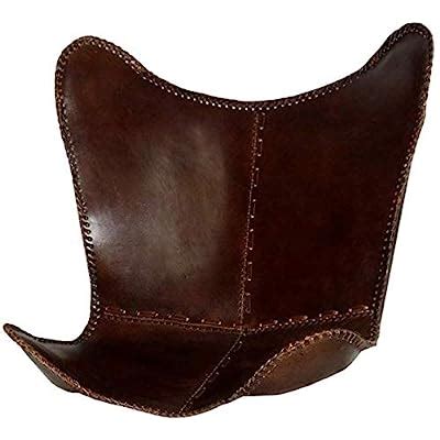 Buy Butterfly Chair Brown Leather Butterfly Chairs Handmade with Powder ...