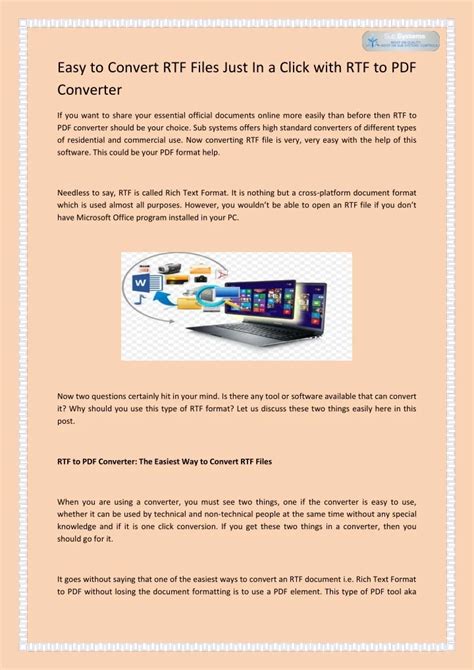 Image result for RTF to PDF Tutorial